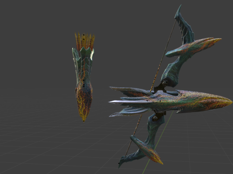 Lightbreak Bow - Monster Hunter World Model 3D