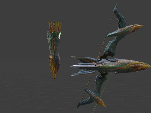 Lightbreak Bow - Monster Hunter World 3D Model