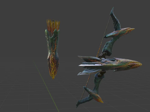 Lightbreak Bow - Monster Hunter World 3D Model