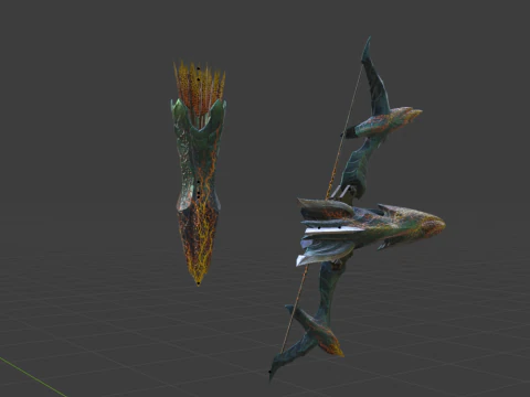 Lightbreak Bow - Monster Hunter World 3D Model