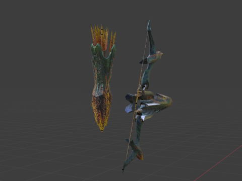 Lightbreak Bow - Monster Hunter World Model 3D