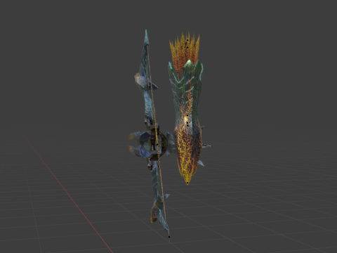 Lightbreak Bow - Monster Hunter World Model 3D