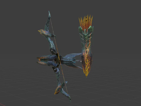 Lightbreak Bow - Monster Hunter World 3D Model