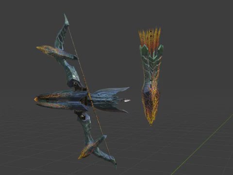 Lightbreak Bow - Monster Hunter World 3D Model