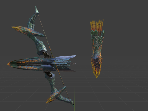 Lightbreak Bow - Monster Hunter World Model 3D