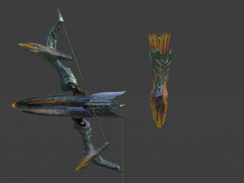 Lightbreak Bow - Monster Hunter World 3D Model