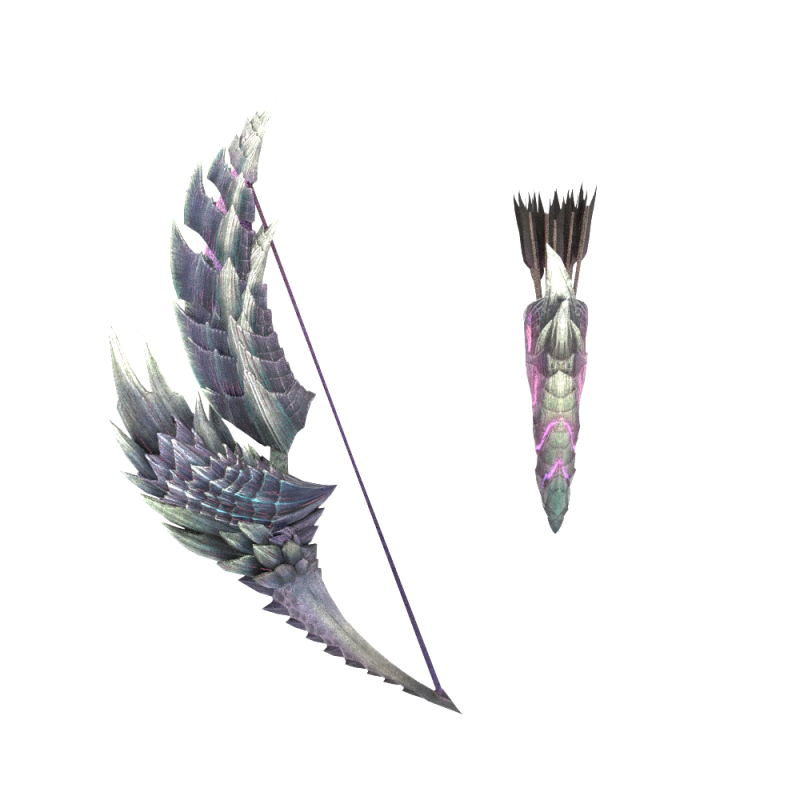 Alatreon Bow - Monster Hunter World 3D Модель .c4d .max .obj .3ds .fbx .stl .blend 