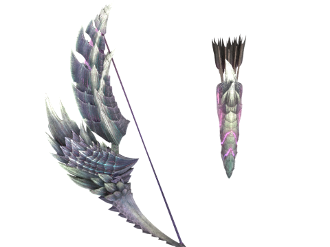 Alatreon Bow - Monster Hunter World 3D 模型