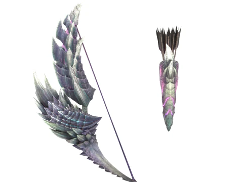 Arco Alatreon - Monster Hunter World Modelo 3D