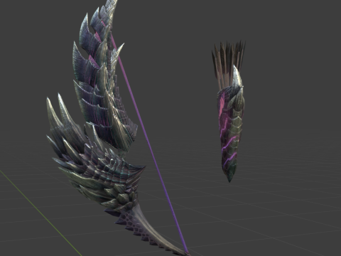 Alatreon Bow - Monster Hunter World 3D Модель