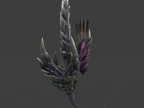 Alatreon Bow - Monster Hunter World 3D Модель