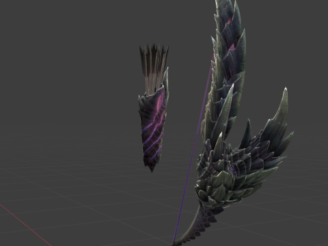 Alatreon Bow - Monster Hunter World 3D Модель