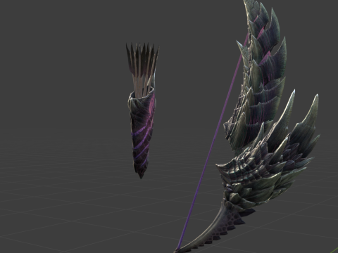 Alatreon Bow - Monster Hunter World 3D Модель