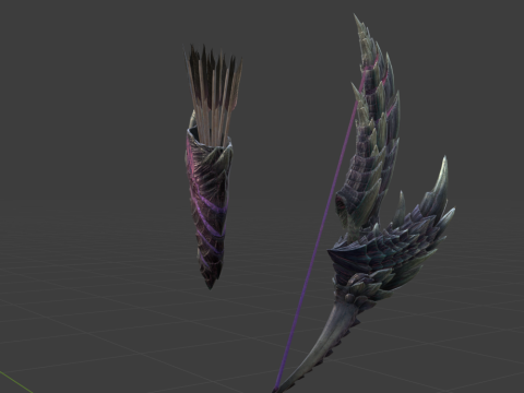 Alatreon Bow - Monster Hunter World 3D Модель