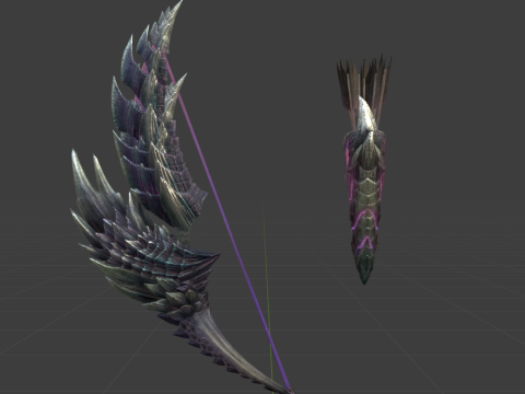 Alatreon Bow - Monster Hunter World 3D Модель