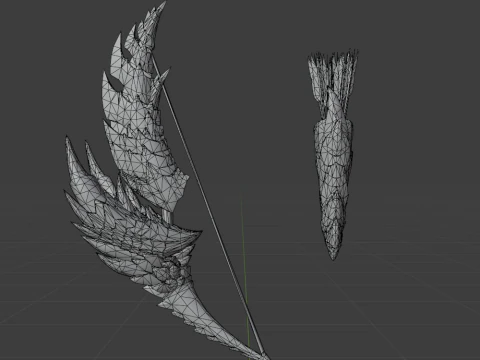 Alatreon Bow - Monster Hunter World 3D Model