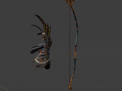 Azure Era Soaring Dragon - Monster Hunter World 3D Model