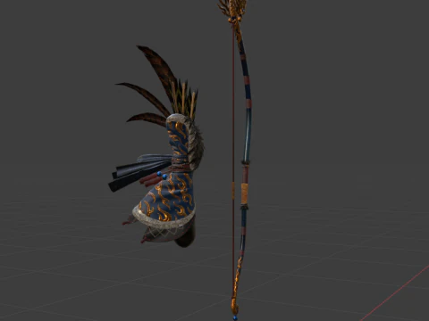 Azure Era Soaring Dragon - Monster Hunter World 3D Model