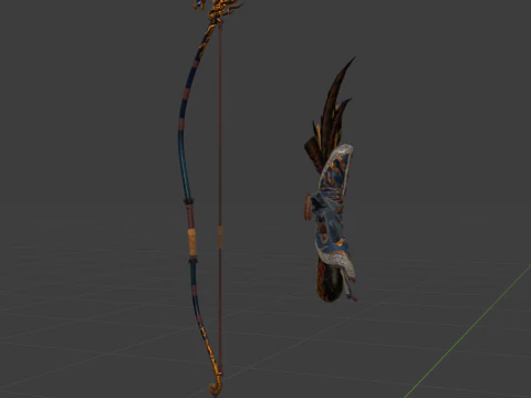 Azure Era Soaring Dragon - Monster Hunter World 3D Model