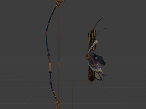 Azure Era Soaring Dragon - Monster Hunter World 3D Model