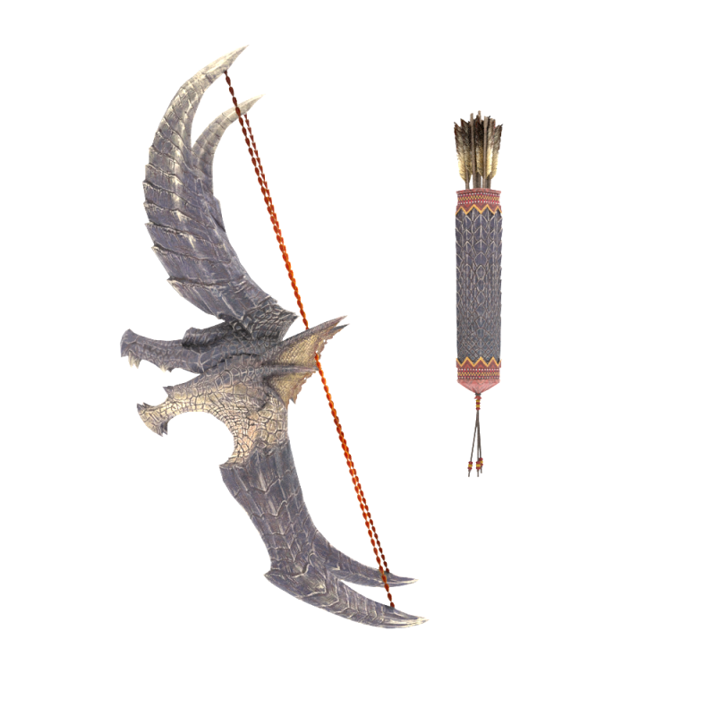 Bow of Rack Ruin - Monster Hunter World Modelo 3D .c4d .max .obj .3ds .fbx .stl .blend 