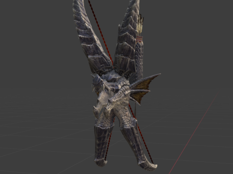 Bow of Rack Ruin - Monster Hunter World Modelo 3D