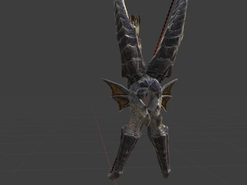Bow of Rack Ruin - Monster Hunter World 3D Model