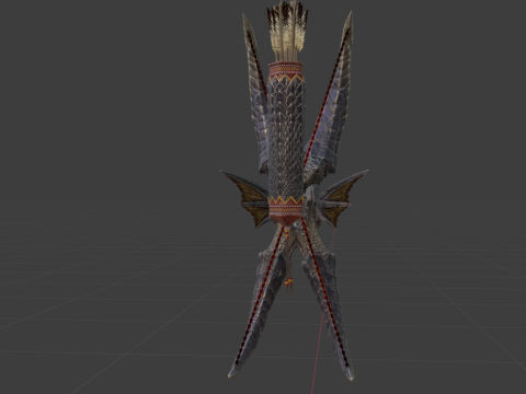 Bow of Rack Ruin - Monster Hunter World Modelo 3D