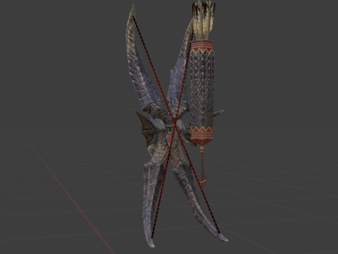 Bow of Rack Ruin - Monster Hunter World Modelo 3D