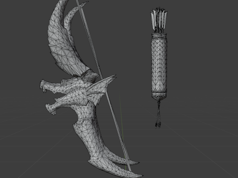 Bow of Rack Ruin - Monster Hunter World Modelo 3D