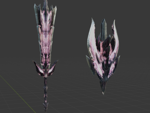 Alatreon Morphblade - Monster Hunter World Modelo 3D