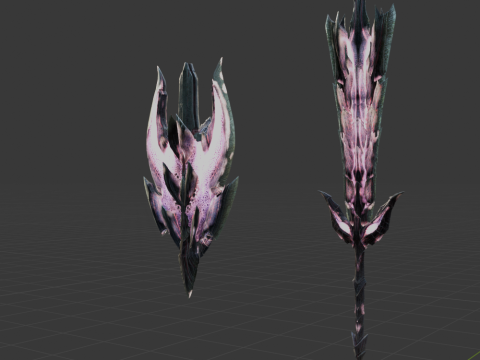 Alatreon Morphblade - Monster Hunter World Modelo 3D