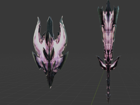 Alatreon Morphblade - Monster Hunter World Modelo 3D
