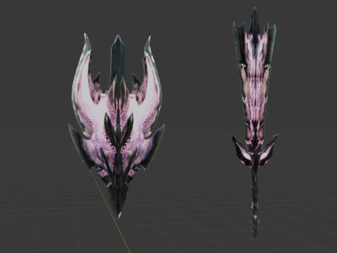 Alatreon Morphblade - Monster Hunter World 3D Model