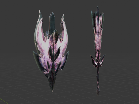 Alatreon Morphblade - Monster Hunter World Modelo 3D