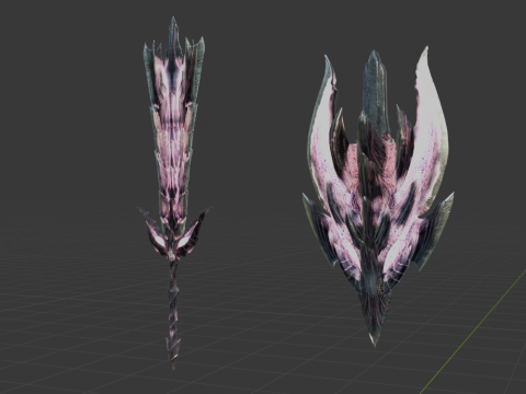 Alatreon Morphblade - Monster Hunter World Modelo 3D