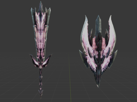 Alatreon Morphblade - Monster Hunter World Modelo 3D