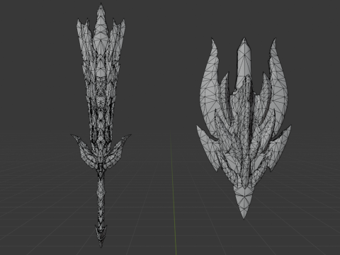 Alatreon Morphblade - Monster Hunter World Modelo 3D