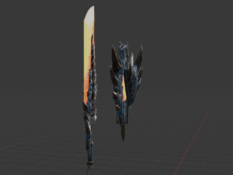 Azure Soulbrand - Monster Hunter World 3D Model