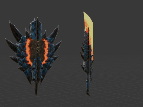 Azure Soulbrand - Monster Hunter World 3D Model