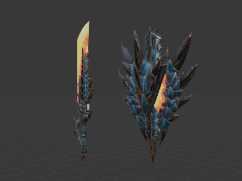 Azure Soulbrand - Monster Hunter World 3D Model