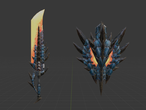 Azure Soulbrand - Monster Hunter World 3D Model