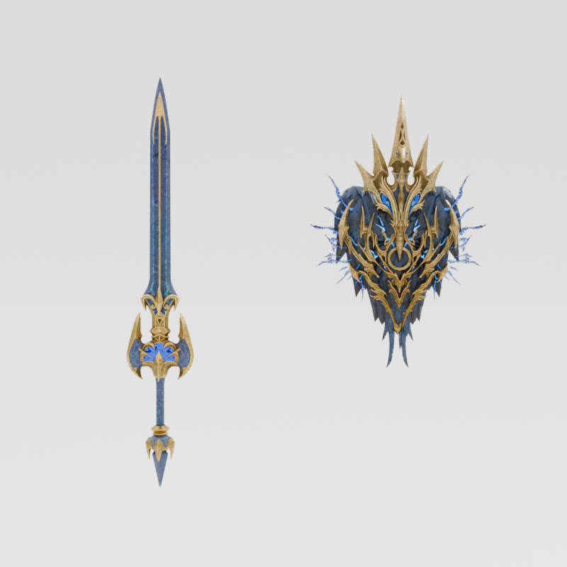 Black Lightning Eagle - Monster Hunter World 3D Model .c4d .max .obj .3ds .fbx .stl .blend 
