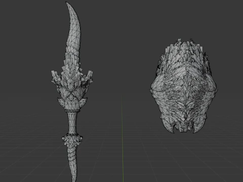 Demonlord Blade - Monster Hunter World 3D Model