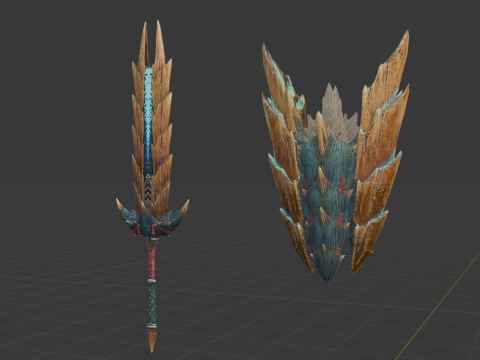 Despots Thundergale - Monster Hunter World Modèle 3D