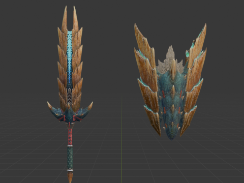 Despots Thundergale - Monster Hunter World Modèle 3D