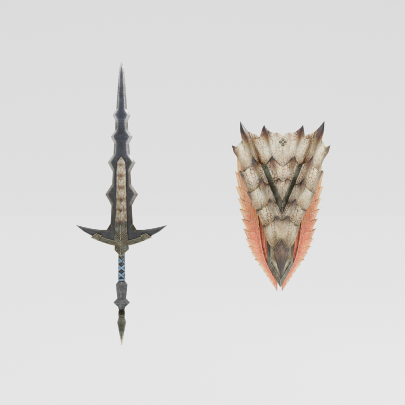 Elder Wolf Fang - Monster Hunter World Model 3D .c4d .max .obj .3ds .fbx .stl .blend