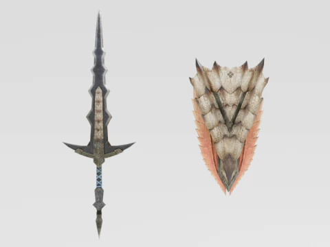 Elder Wolf Fang &ndash; Monster Hunter World 3D Modell