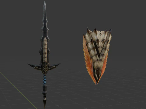 Elder Wolf Fang - Monster Hunter World 3D Model