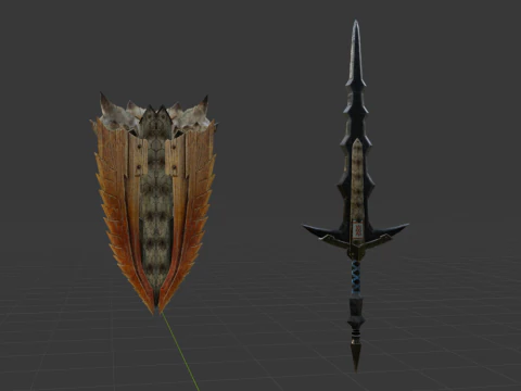 Elder Wolf Fang - Monster Hunter World 3D Model
